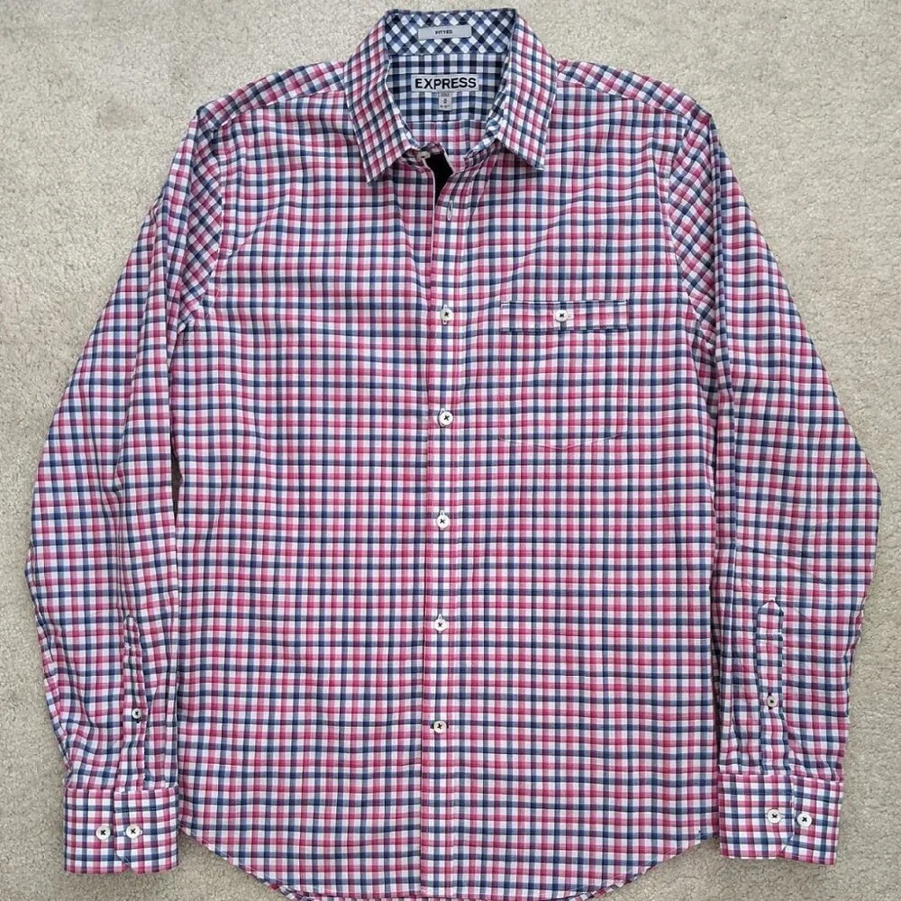 Express shirt size medium red white blue